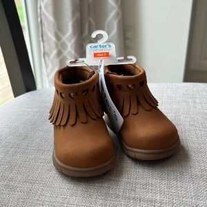 Cute size 3 Toddler brown Carters Fall Boots, Brand New with Tags